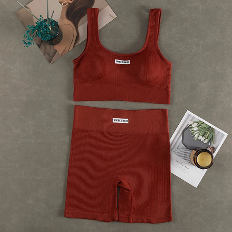 Women Seamless Yoga Set Fitness Workout Suits