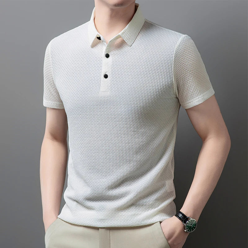 Men's Business Polos Casual Short Sleeve