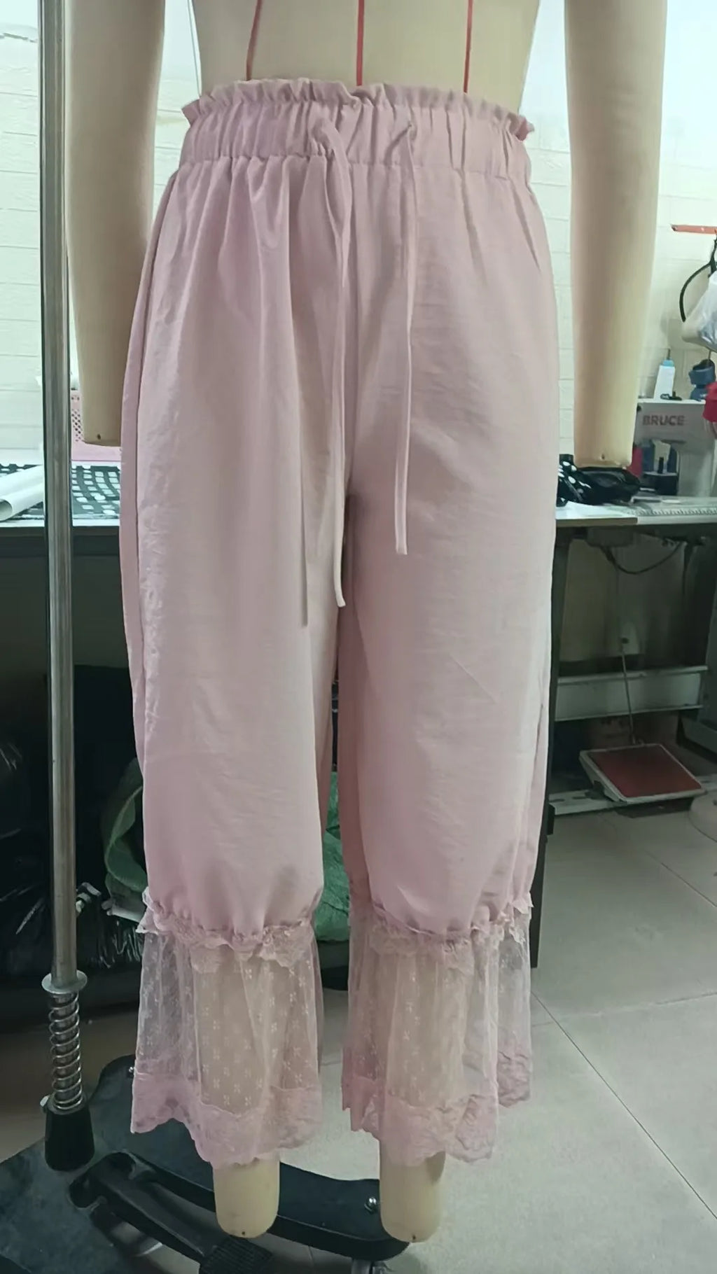 Boho Style Women's Loose Wide Leg Pants Fashion Lace