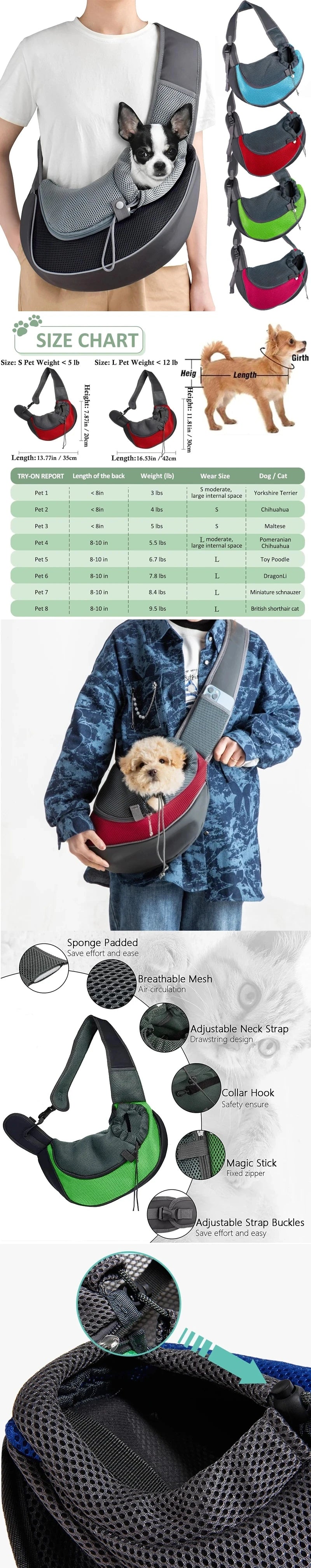 Cat/Dog backpack, Dog Sling Carrier
