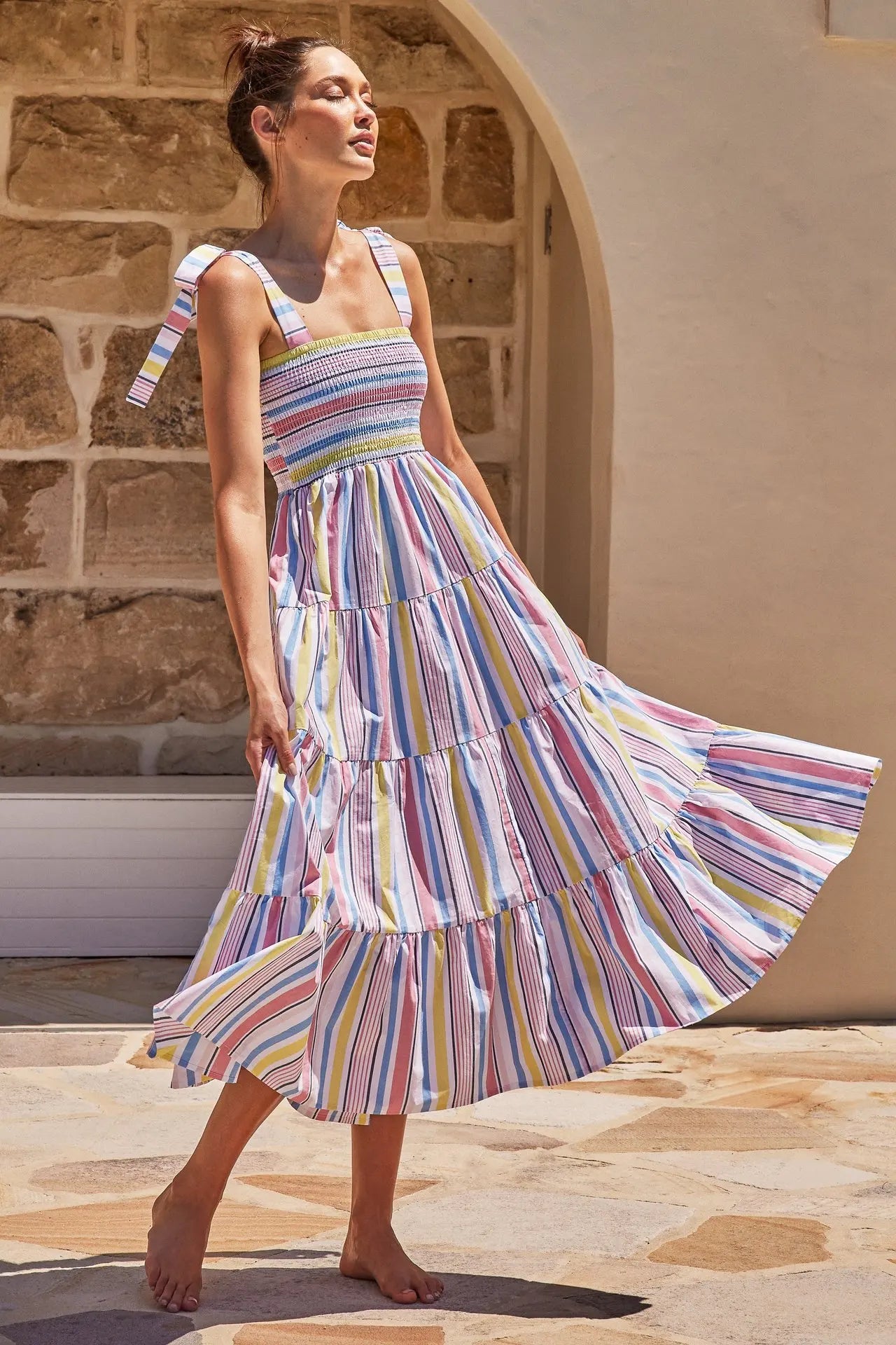 Fashion Bohemian Style Print Beach Dress