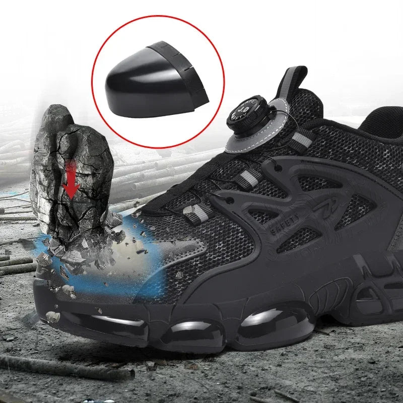 Men's Casual Sneakers Comfortable, Fashionable, Breathable And Safe Work Shoes