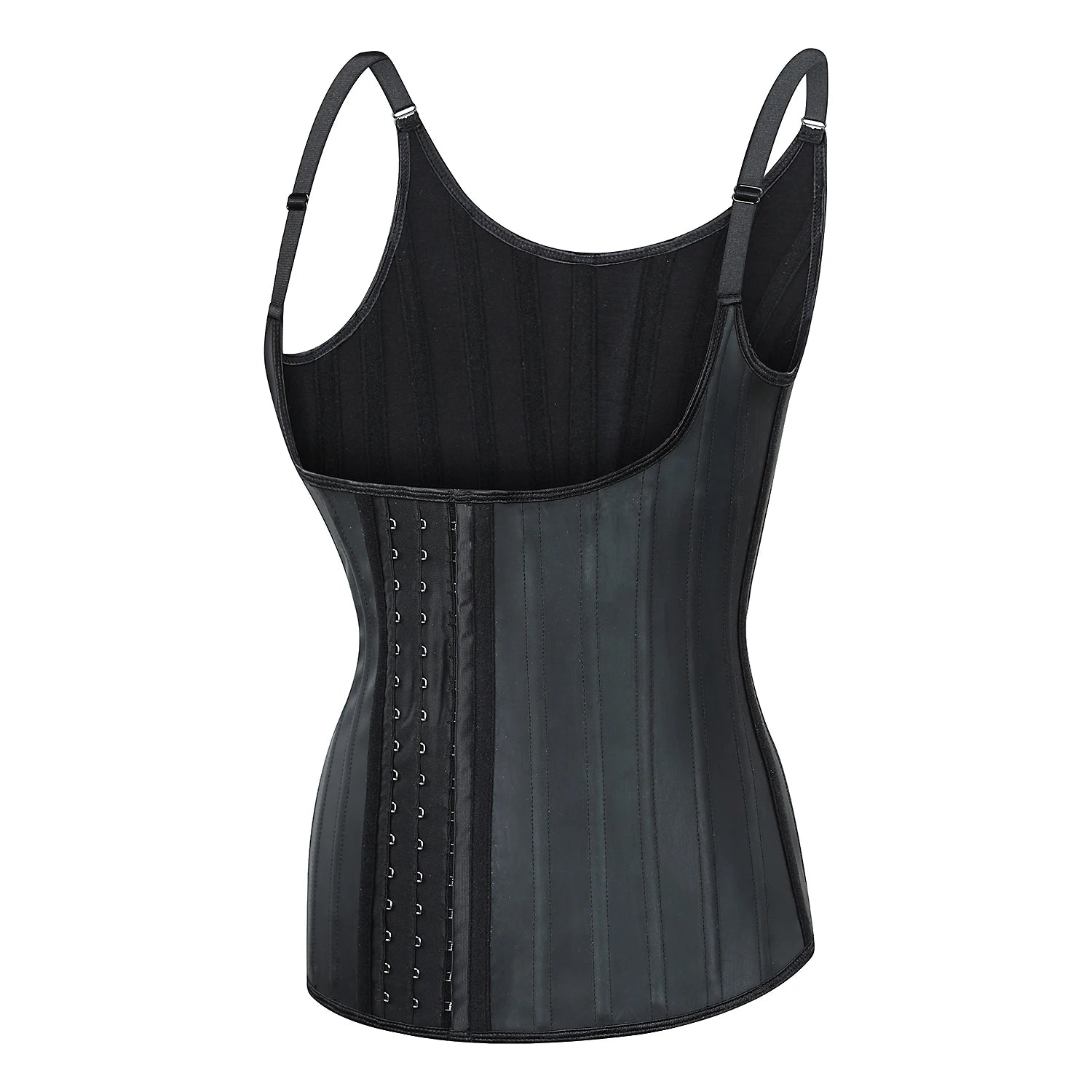 Plus Size Women Adjustable Strap  Latex Waist Trainer 25 Steel Bones Vest Cincher Under bust Corset