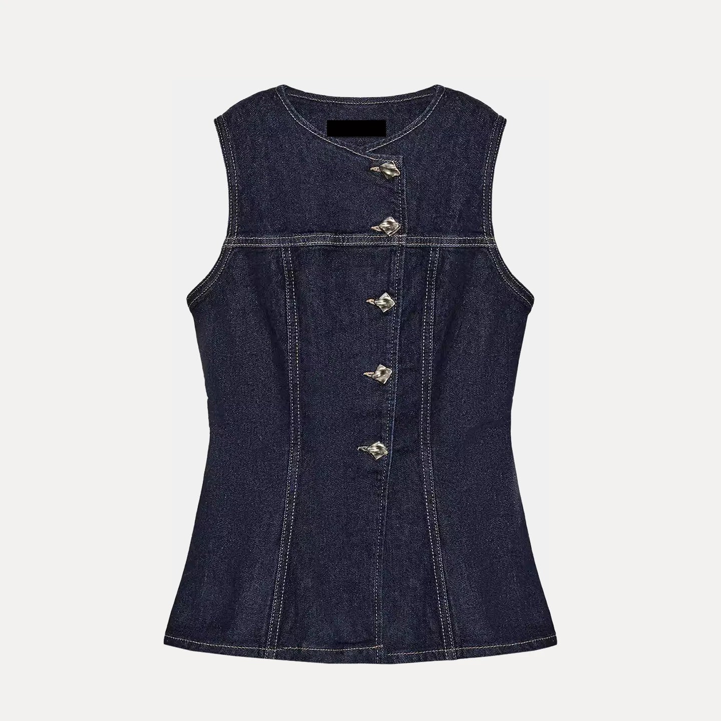 Slim Fit Denim Vest