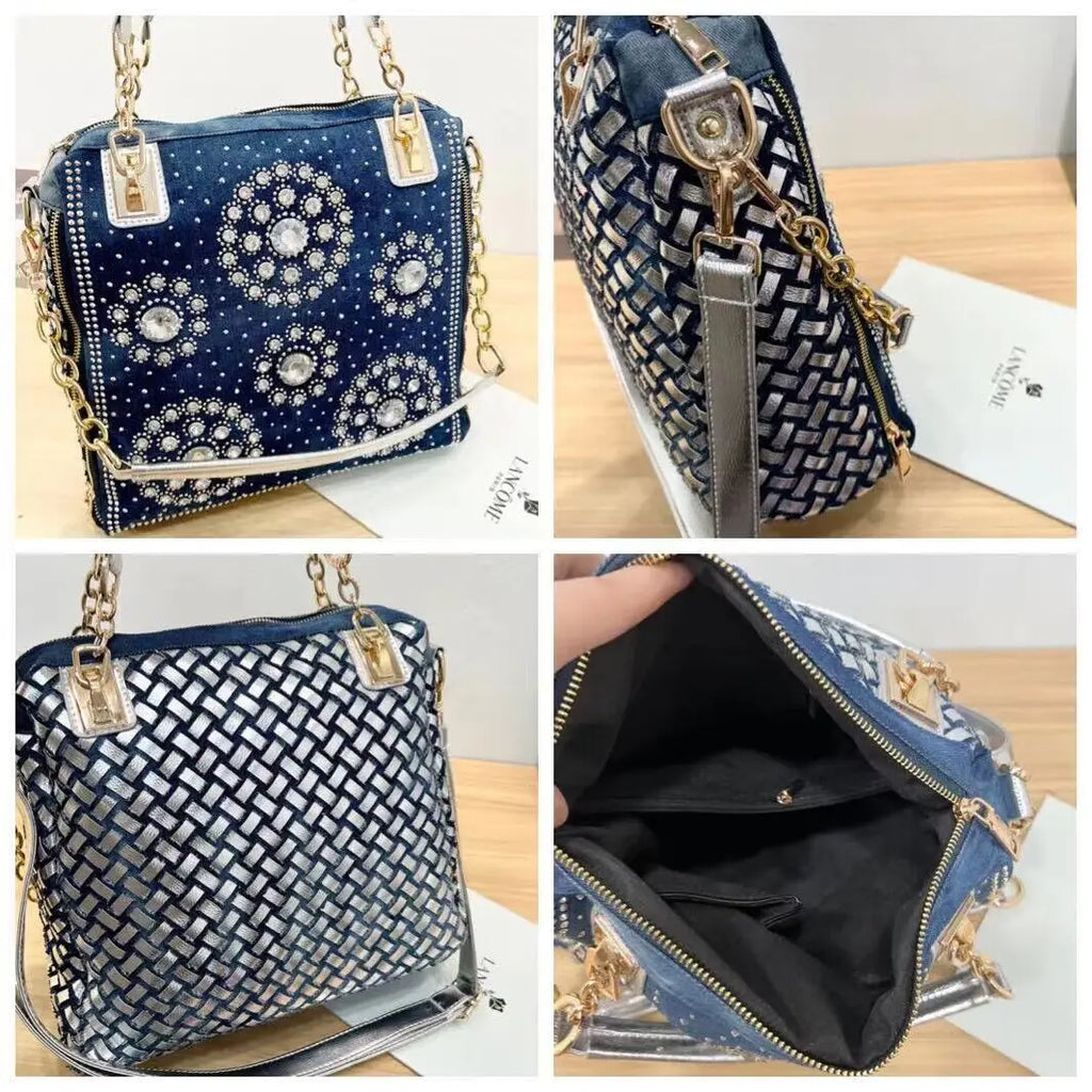 Denim jean casual women handbags