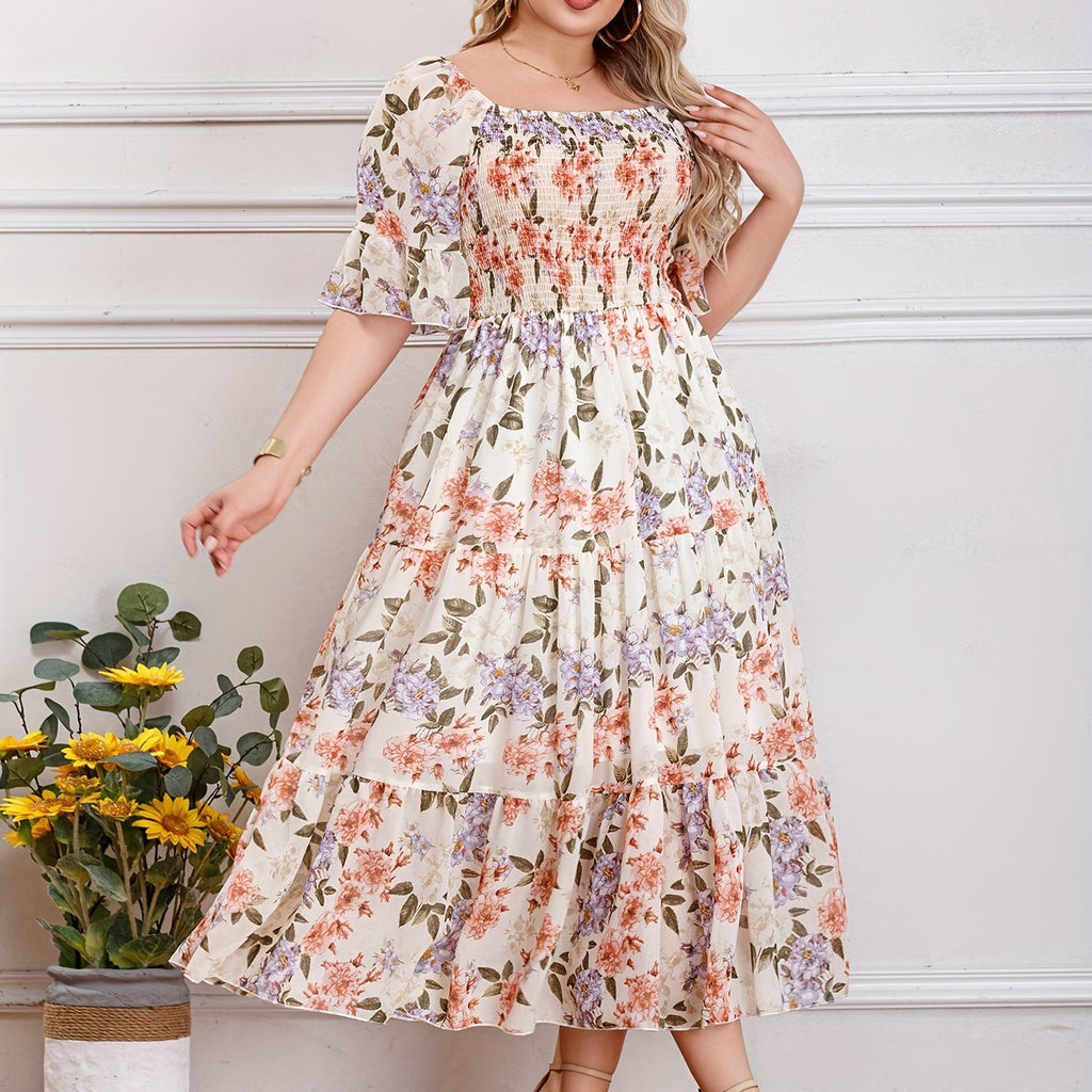 Plus Size Floral Haven Maxi Dress