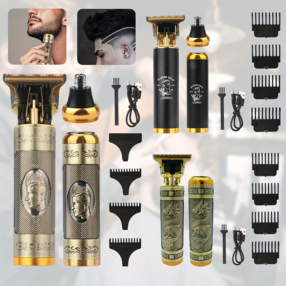 Professional Electric Shaver T-Blade Hair Clipper USB Rechargeable