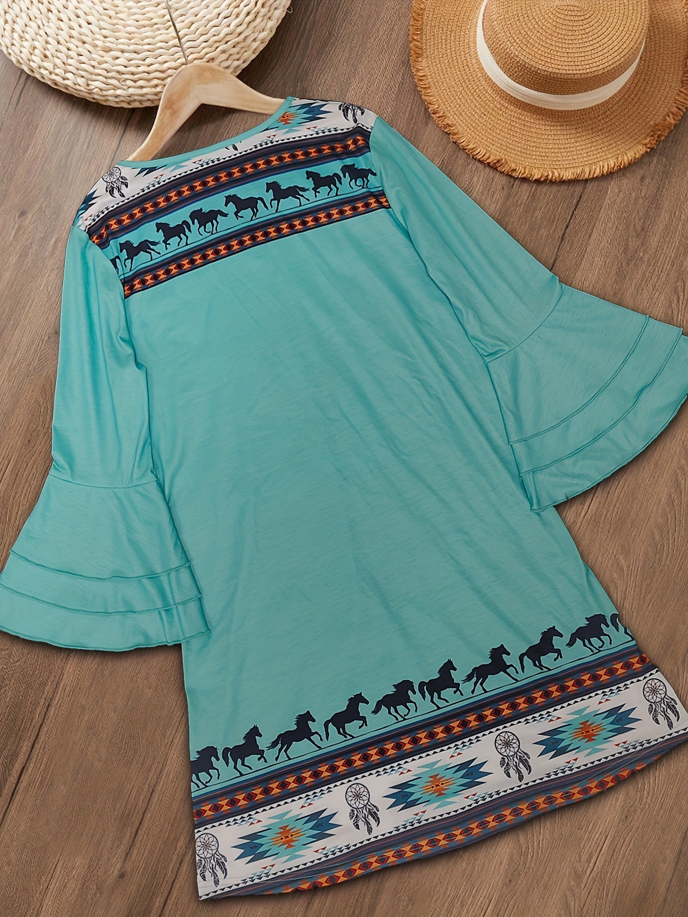 Trendy Aztec Print Women's Dress