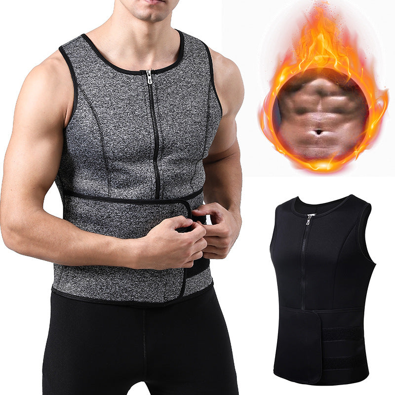 Men's Adjustable Compression Tank Top, Men's Waist Trainers