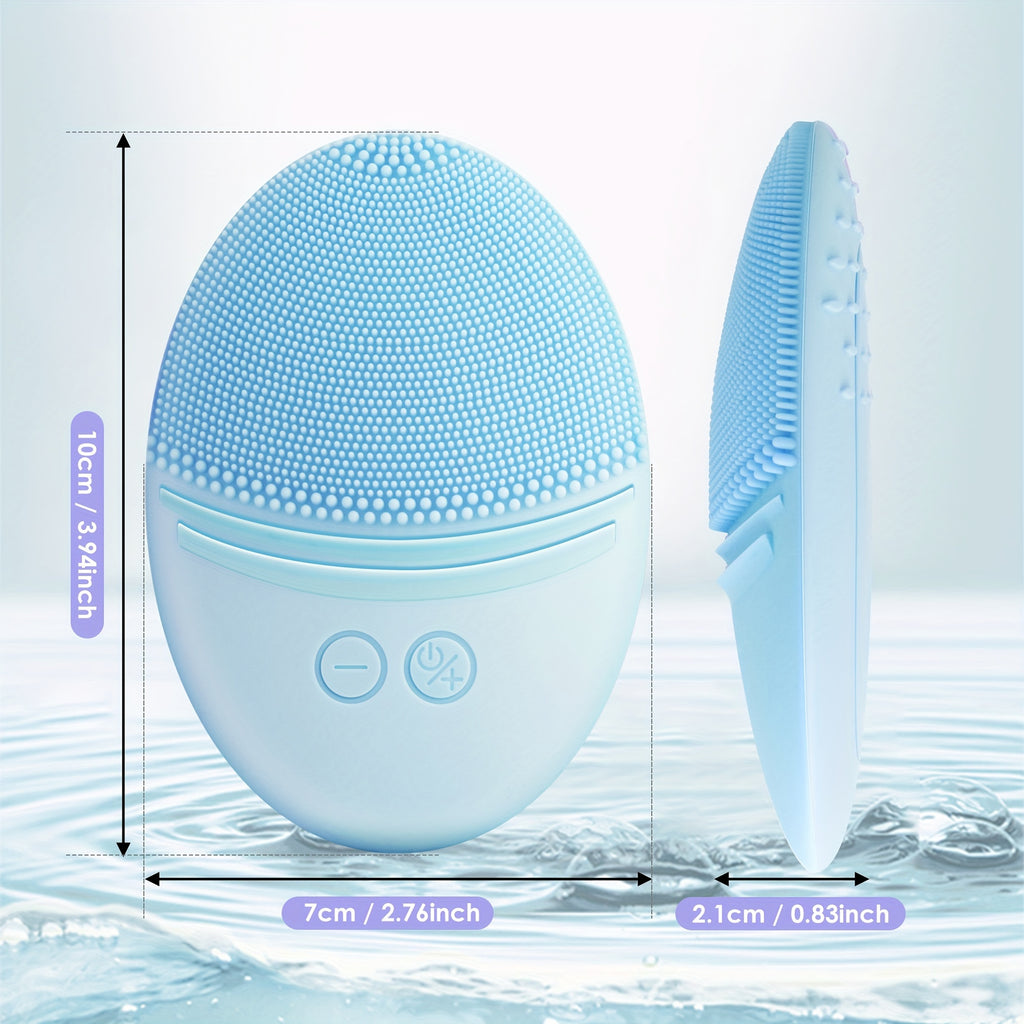 Facial Cleansing Brush, Skin care, Waterproof Face Brush for Deep Cleansing Blue