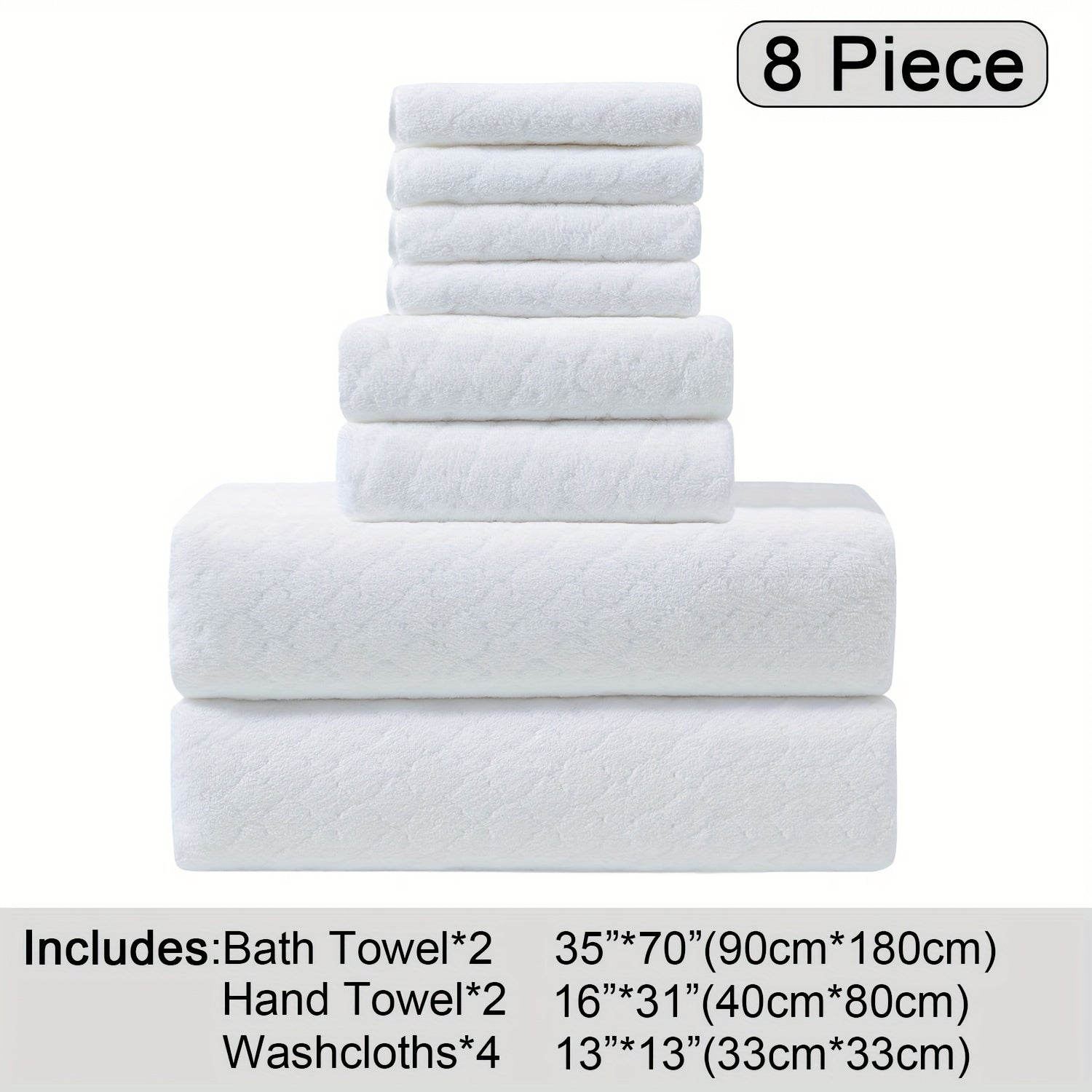 Extra Large Bath Towel Microfiber Set