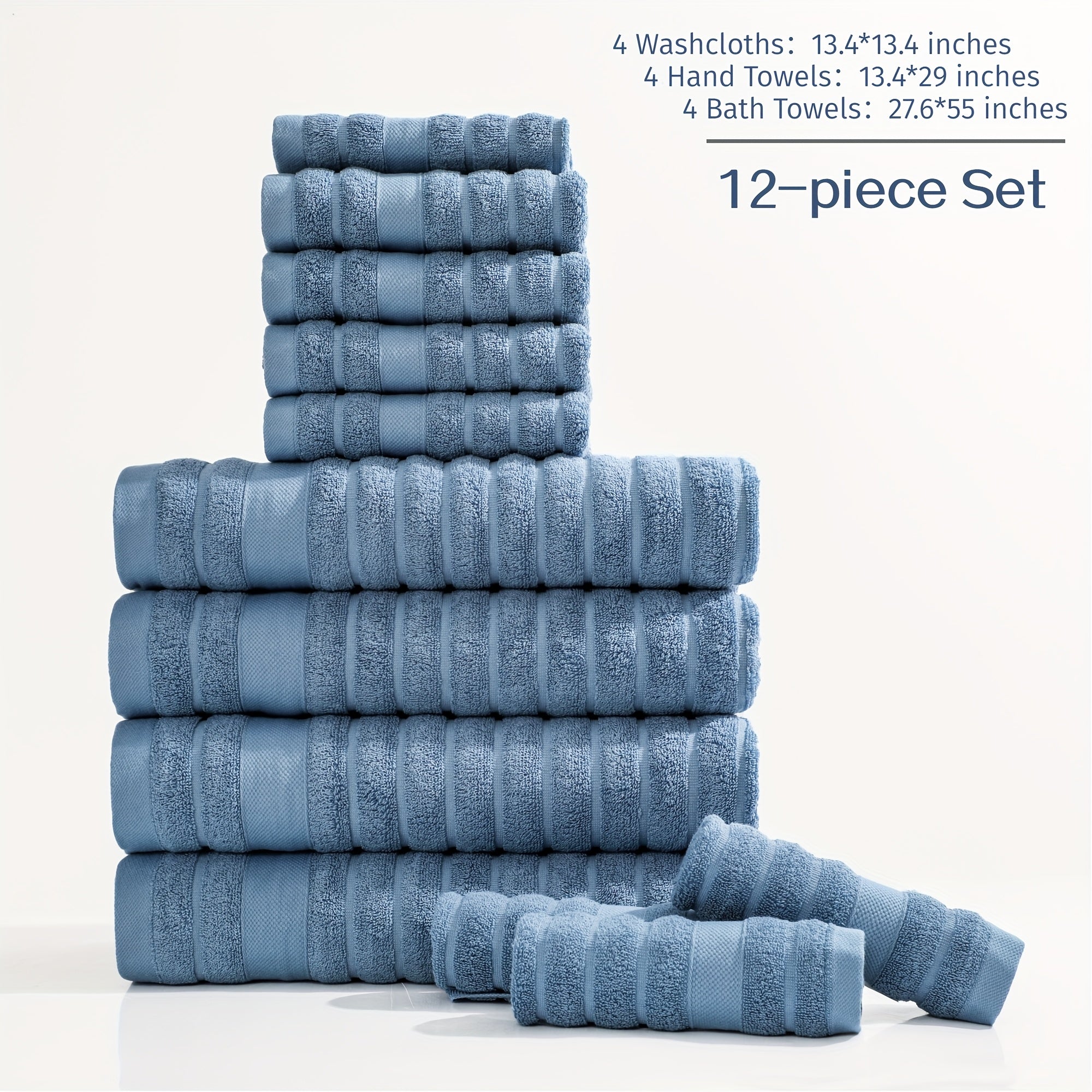 12pcs Towels Set