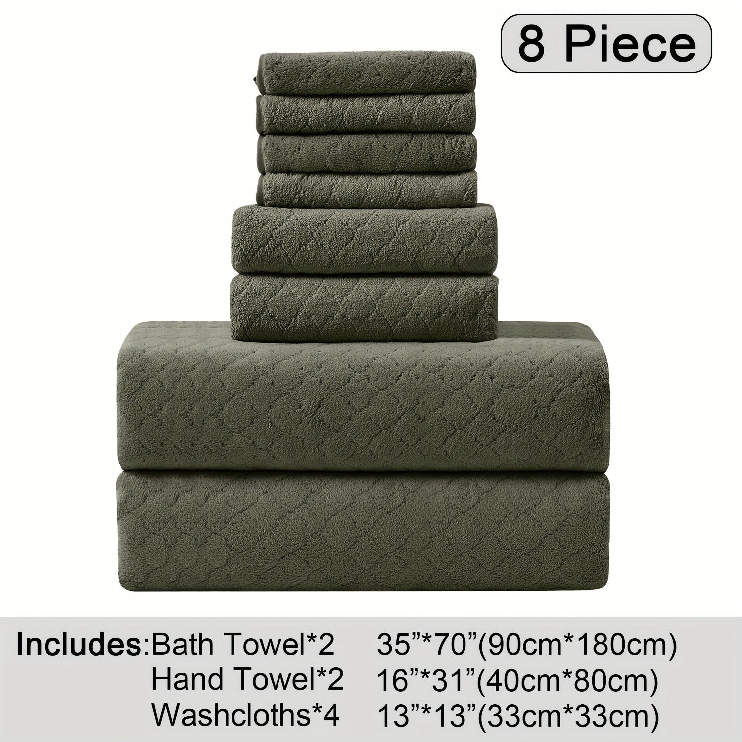 Extra Large Bath Towel Microfiber Set