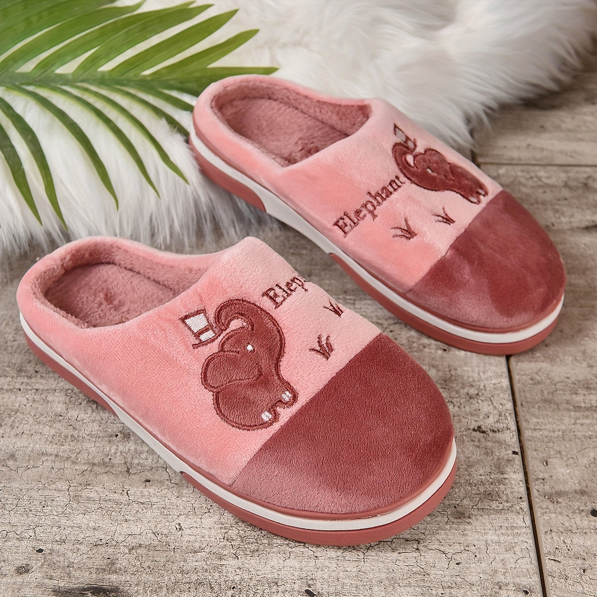 Cozy Kawaii Elephant Plush Slippers