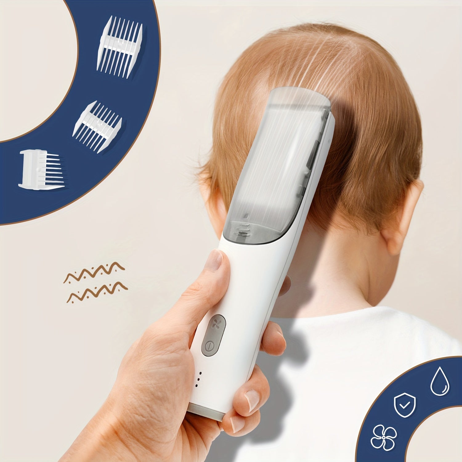 Professional Rechargeable Body Hair Trimmer Kit - Ultra Quiet, Auto Sucking, Smart Vacuum