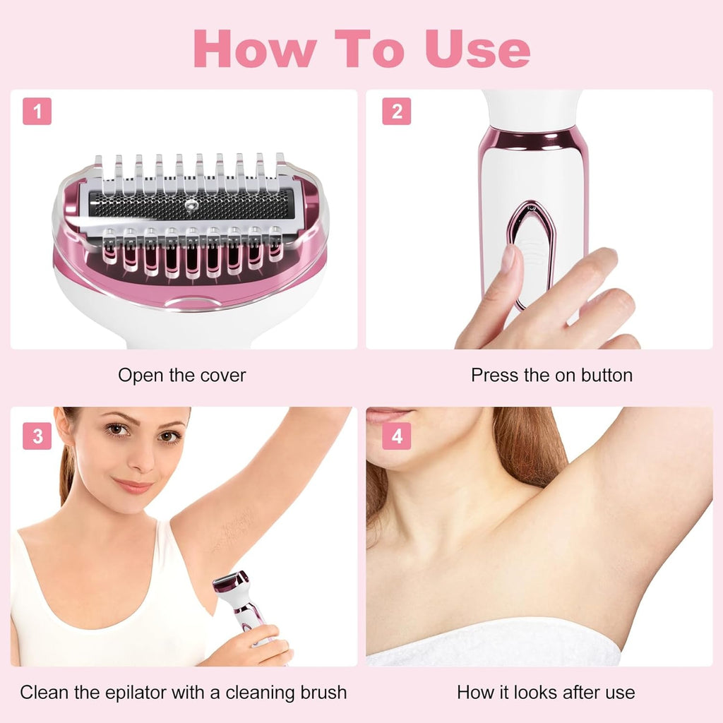 4in1 Women's Electric Hair Remover Multifunctional Women's Electric Shaver Trimmer