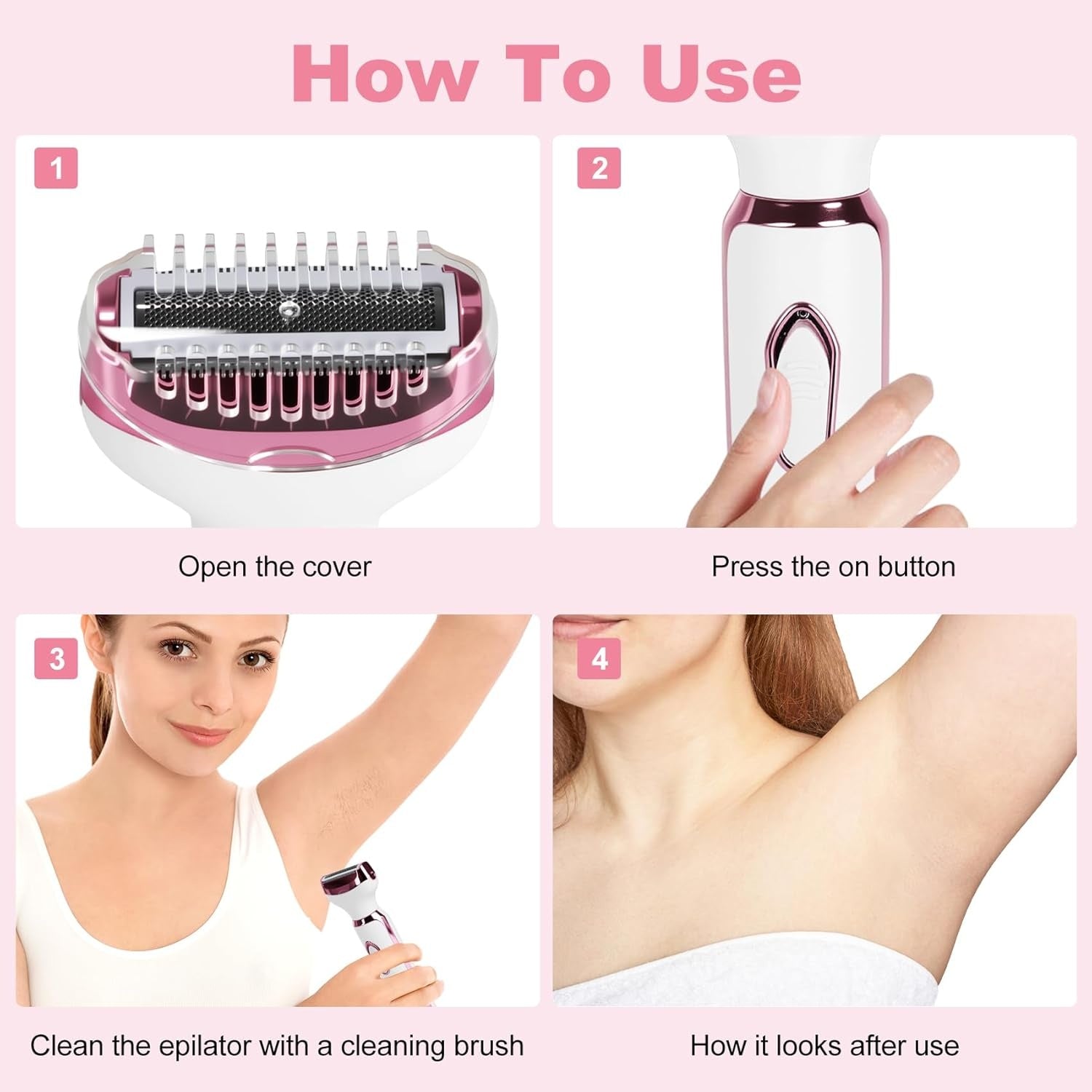 4in1 Women's Electric Hair Remover Multifunctional Women's Electric Shaver Trimmer
