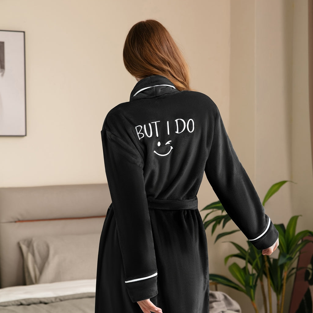 2Pcs His and Hers Robes Plush Fleece Kimono Robes