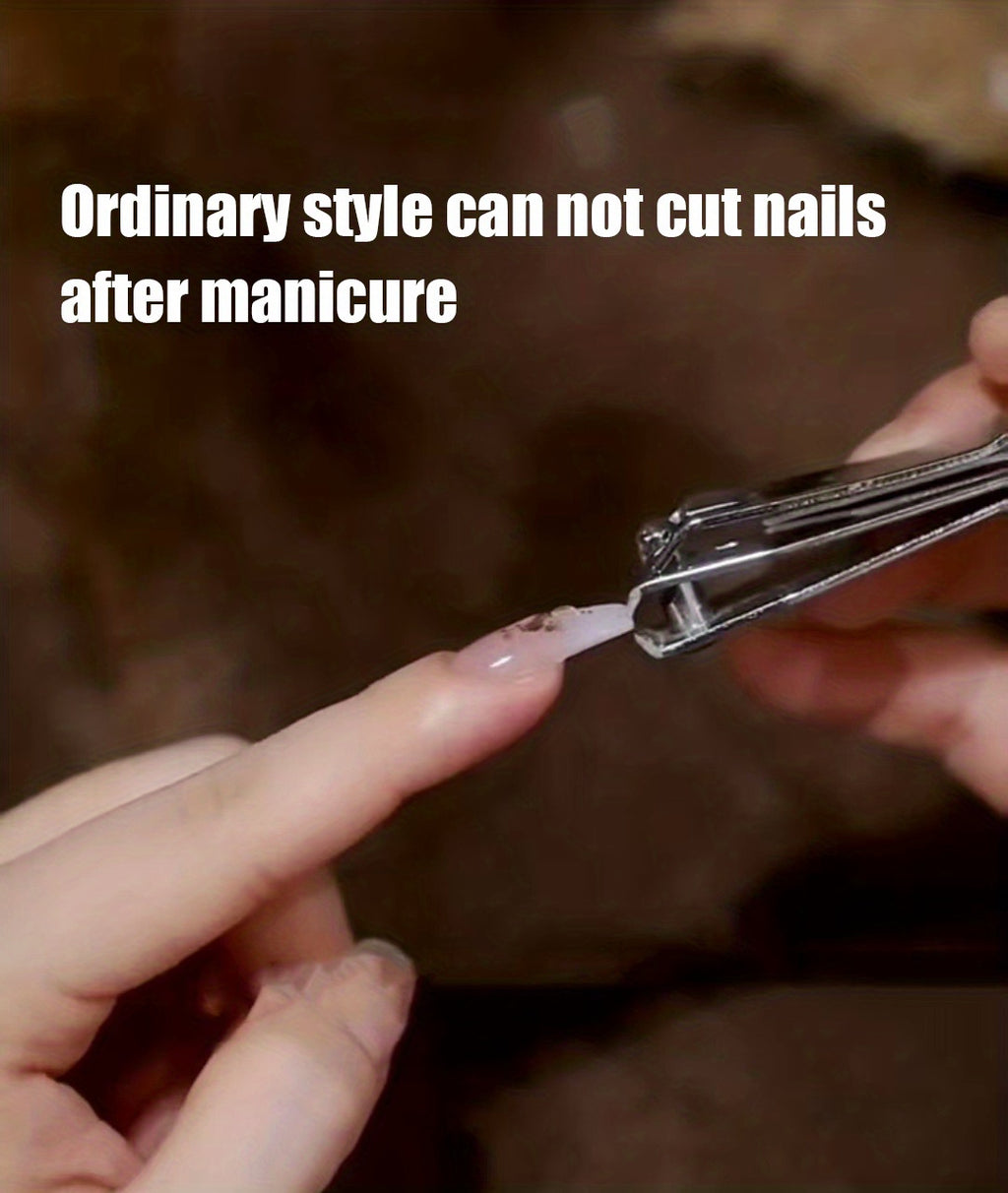 Professional Stainless Steel Nail Clippers with Anti-Splash Cover