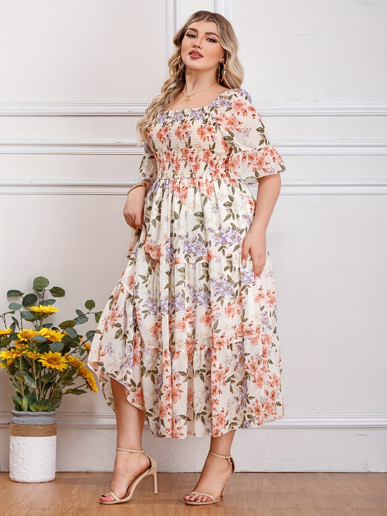 Plus Size Floral Haven Maxi Dress