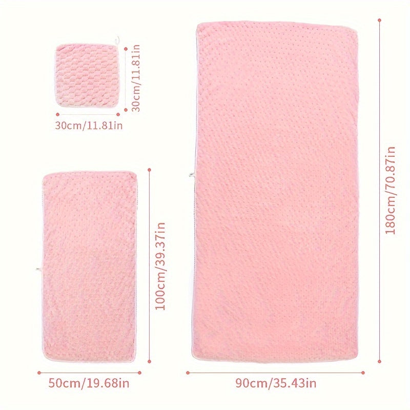 3-Piece Luxury Ultra-Soft Waffle Weave Towel Set