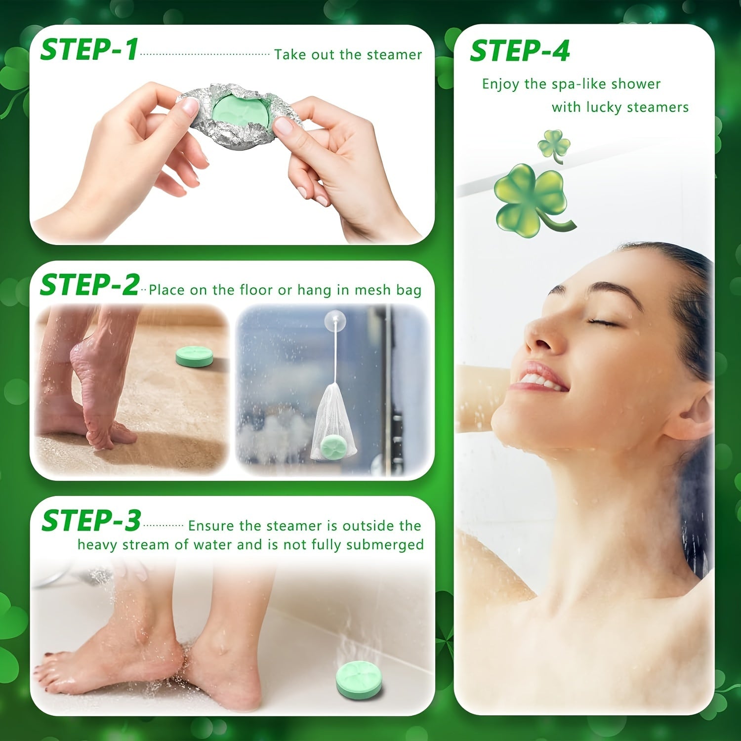 8 Packs Peppermint Aromatherapy Shower Steamers