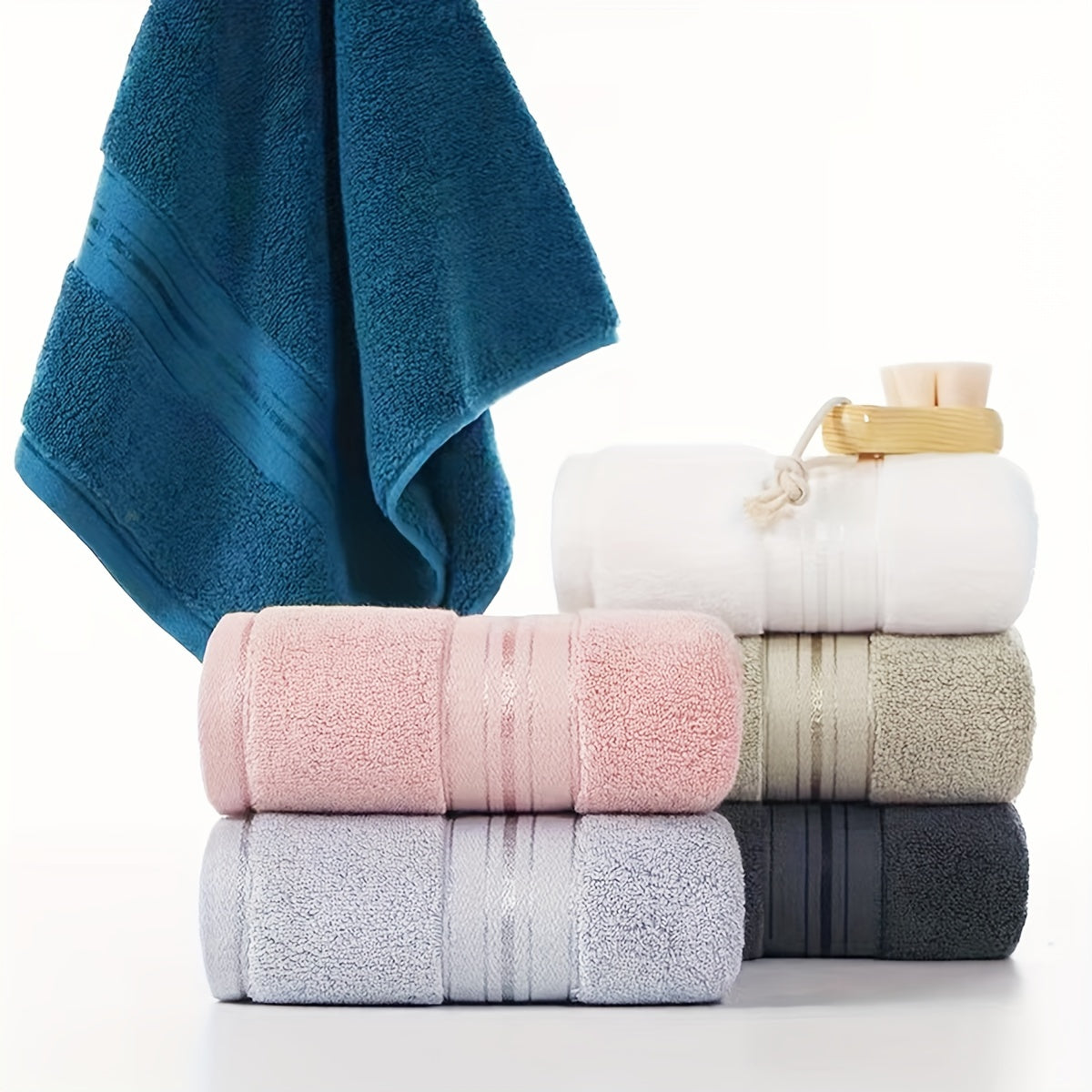 Set of 6 Bath Towels, Made from Pure Cotton