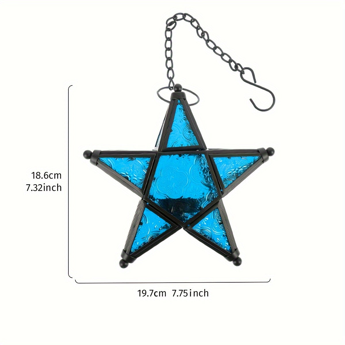 1pc, European Retro Style Color Windproof Glass Candle Holder