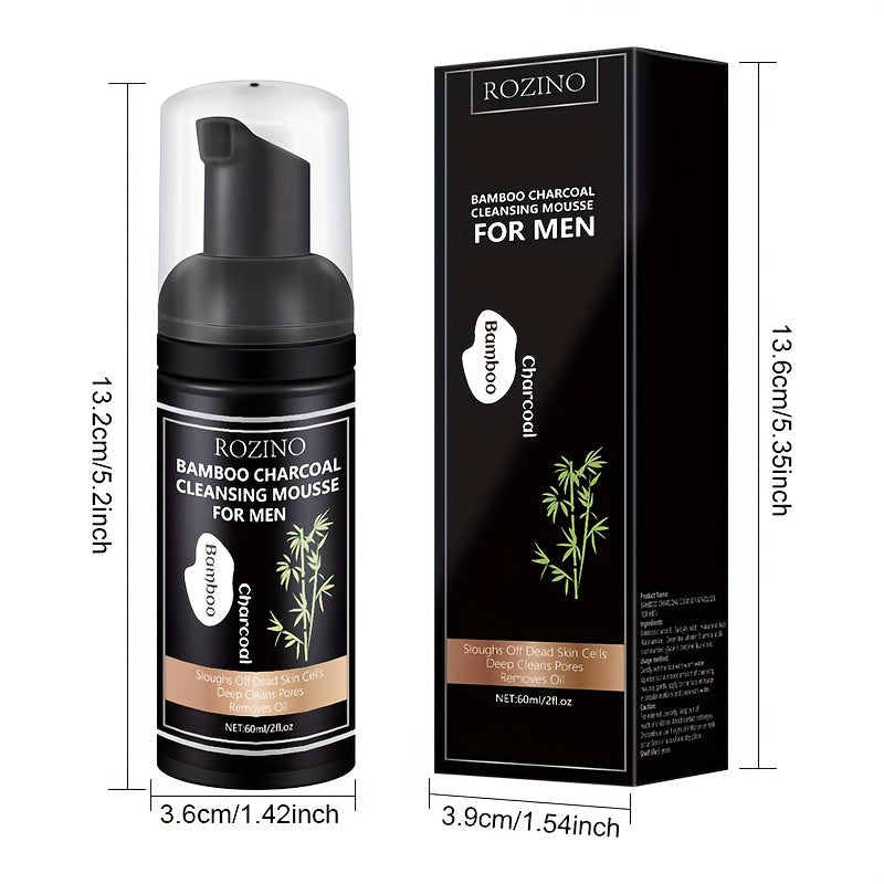 60ml Bamboo Charcoal Deep Cleansing Mousse for Men