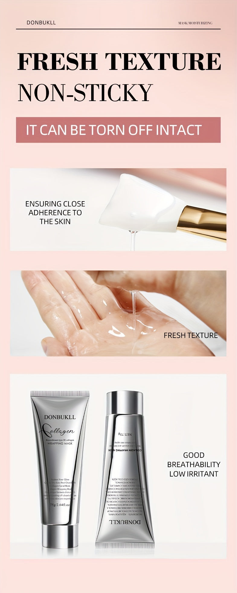 DONBUKLL Collagen Overnight Wrapping Peel Off Facial Mask Pack