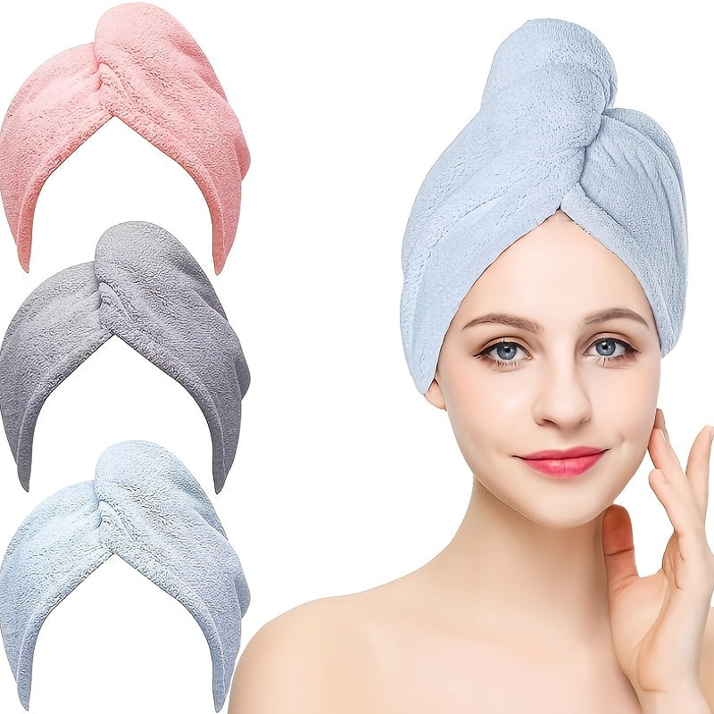 Microfiber Hair Towel Quick Drying Hair Wrap Towel