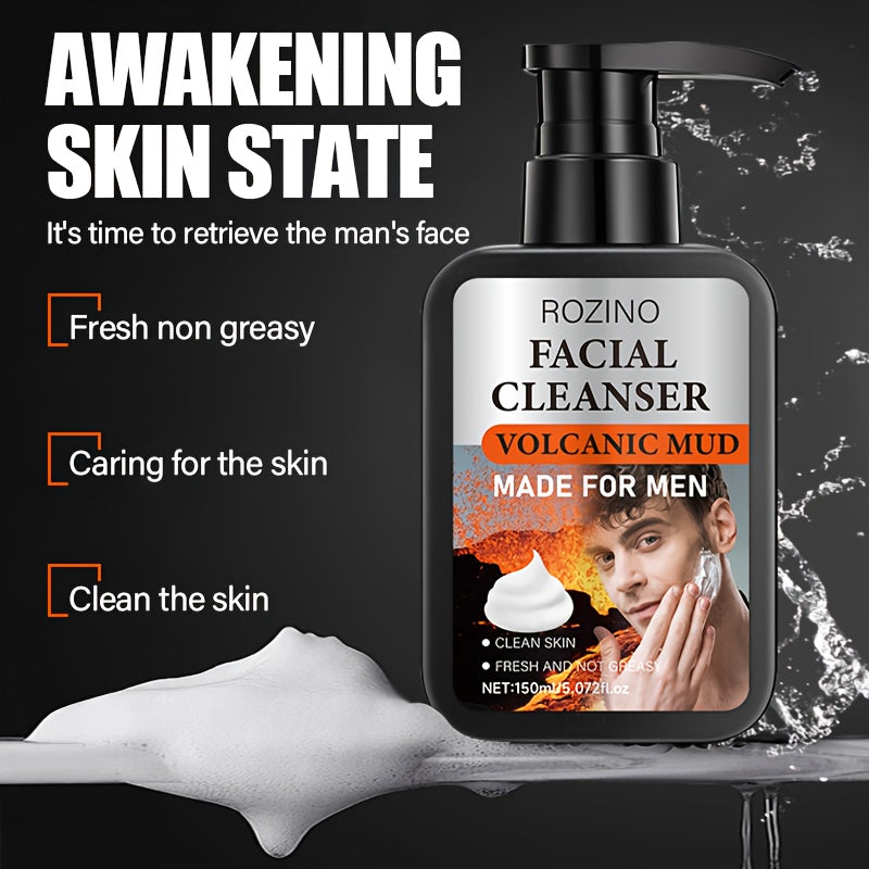 Instant Clean Men's Volcanic Mud Facial Cleanser