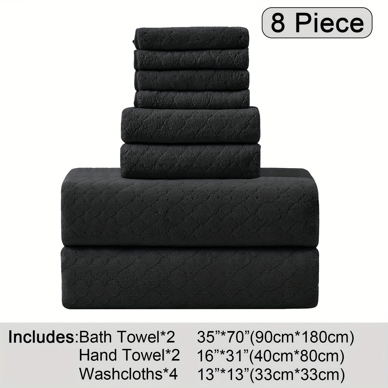 Extra Large Bath Towel Microfiber Set