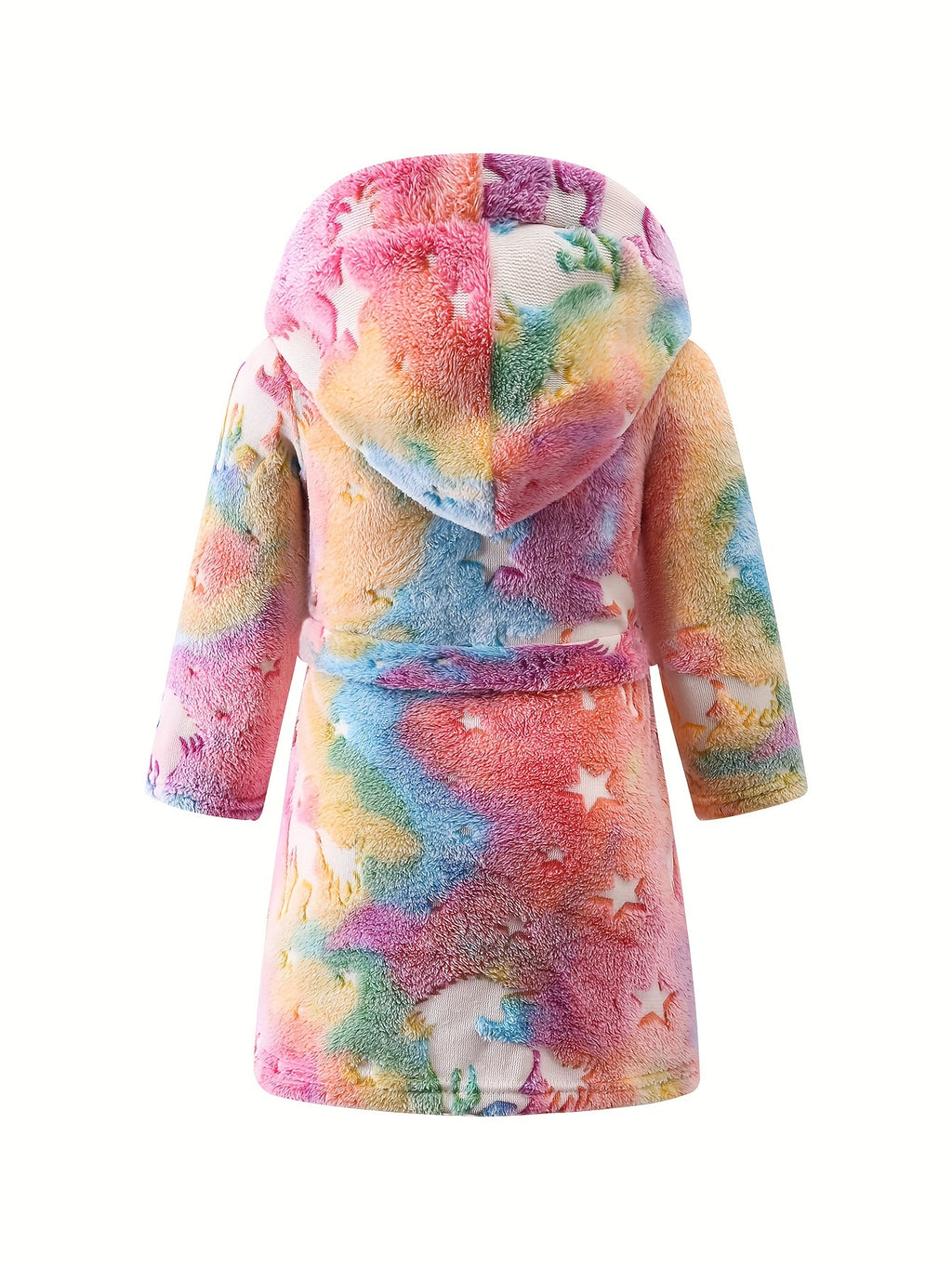 Cozy Princess Thickened Flannel Hooded Bathrobe