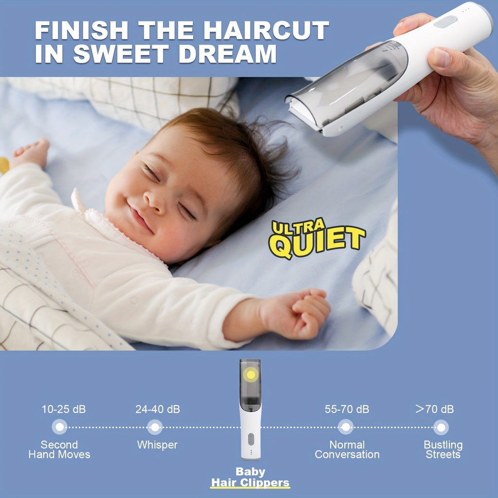 Professional Rechargeable Body Hair Trimmer Kit - Ultra Quiet, Auto Sucking, Smart Vacuum