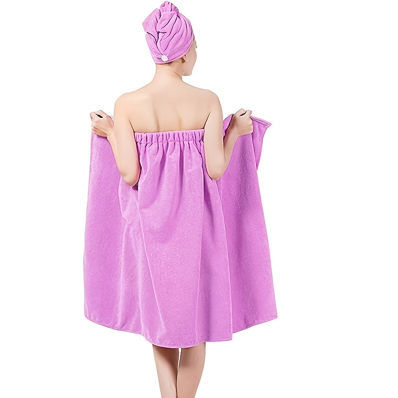 Women's Bathrobe Set, Wrap Spa Towel