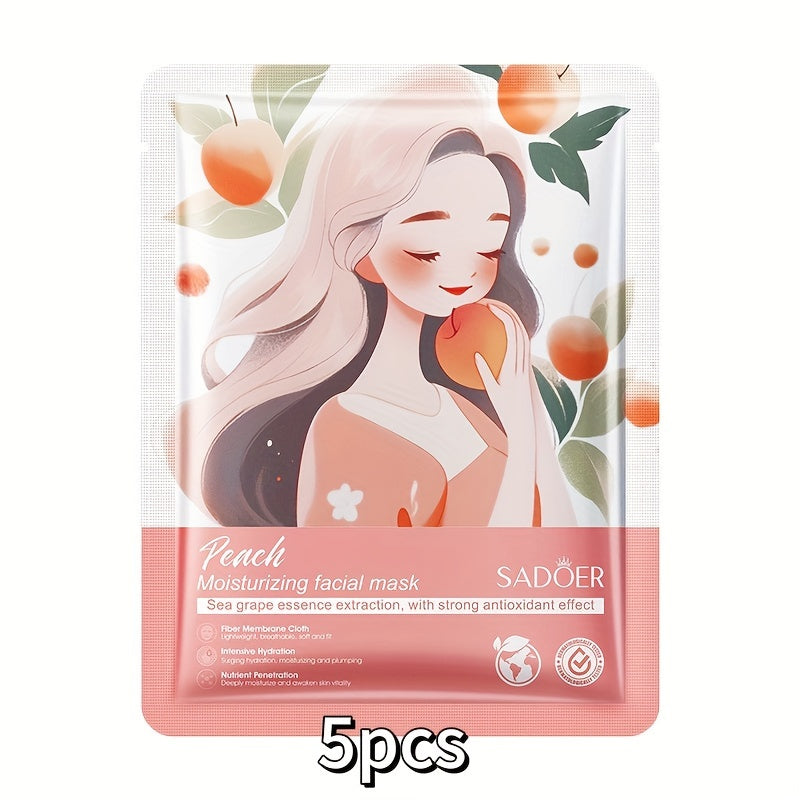 5 Pieces/10 Pieces Plant-Based Squalane Facial Mask Set Alcohol free