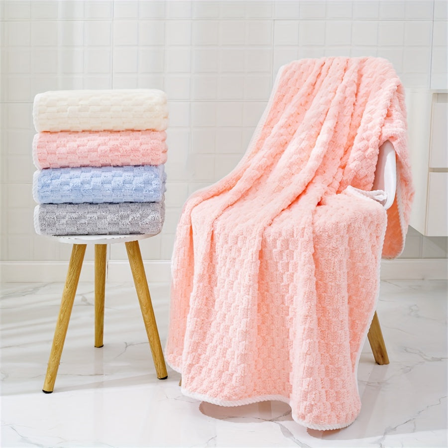 4-Pack Waffle Weave Bath Towels, Ultra-Absorbent Microfiber Towels