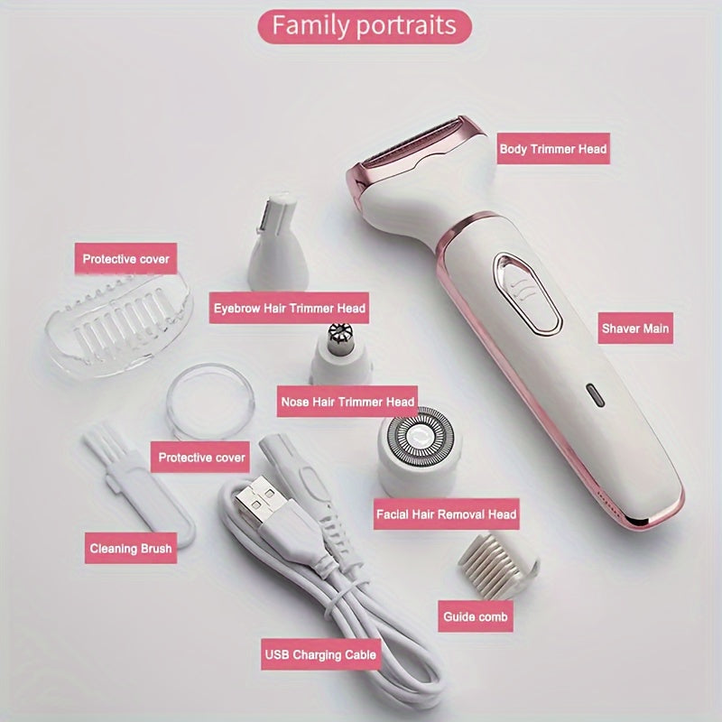 4in1 Women's Electric Hair Remover Multifunctional Women's Electric Shaver Trimmer
