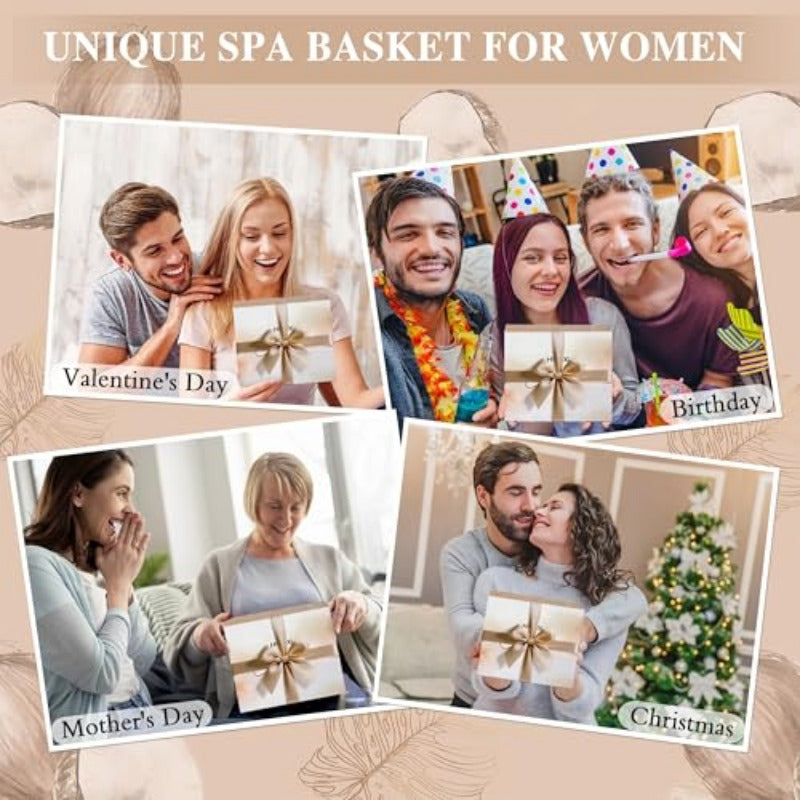 Gifts for Women Bath and Body Gift Basket Set 12 Piece Set of Coconut Home Spa