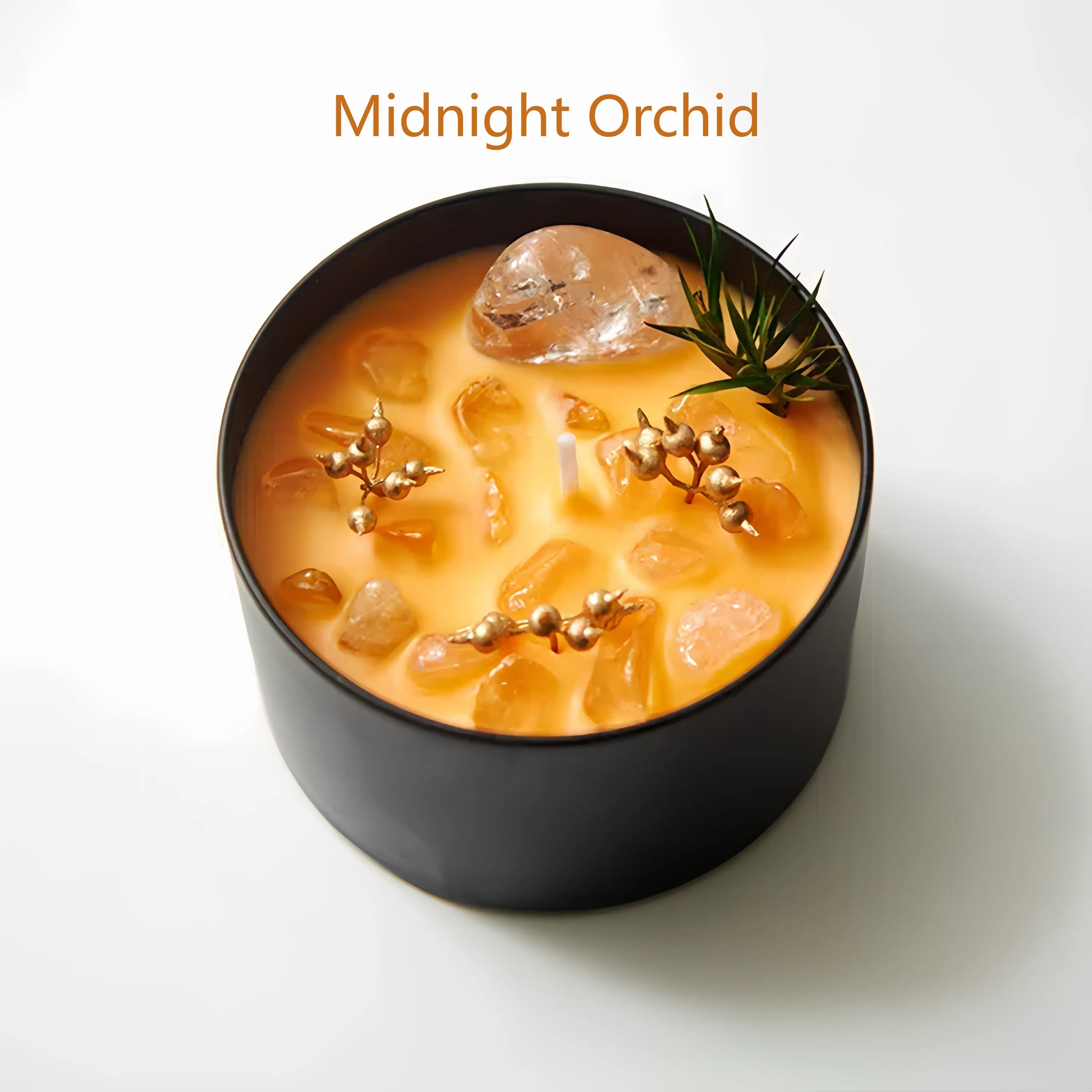 1pc Aromatherapy Crystal Candle Natural Soy Wax, 8OZ Natural Stone Candle