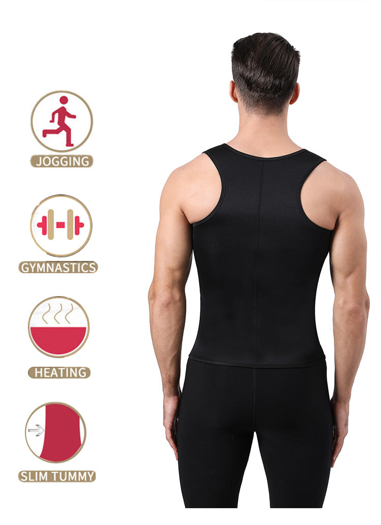 Men's Adjustable Compression Tank Top, Men's Waist Trainers