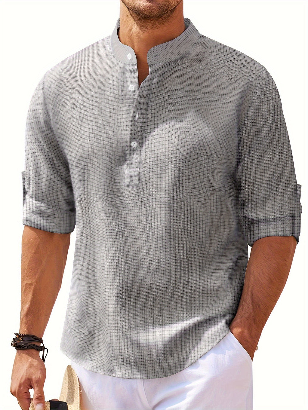 Vintage Plaid Men's Shirt for Spring/Fall: Durable, Casual Elegance with Comfort Fit
