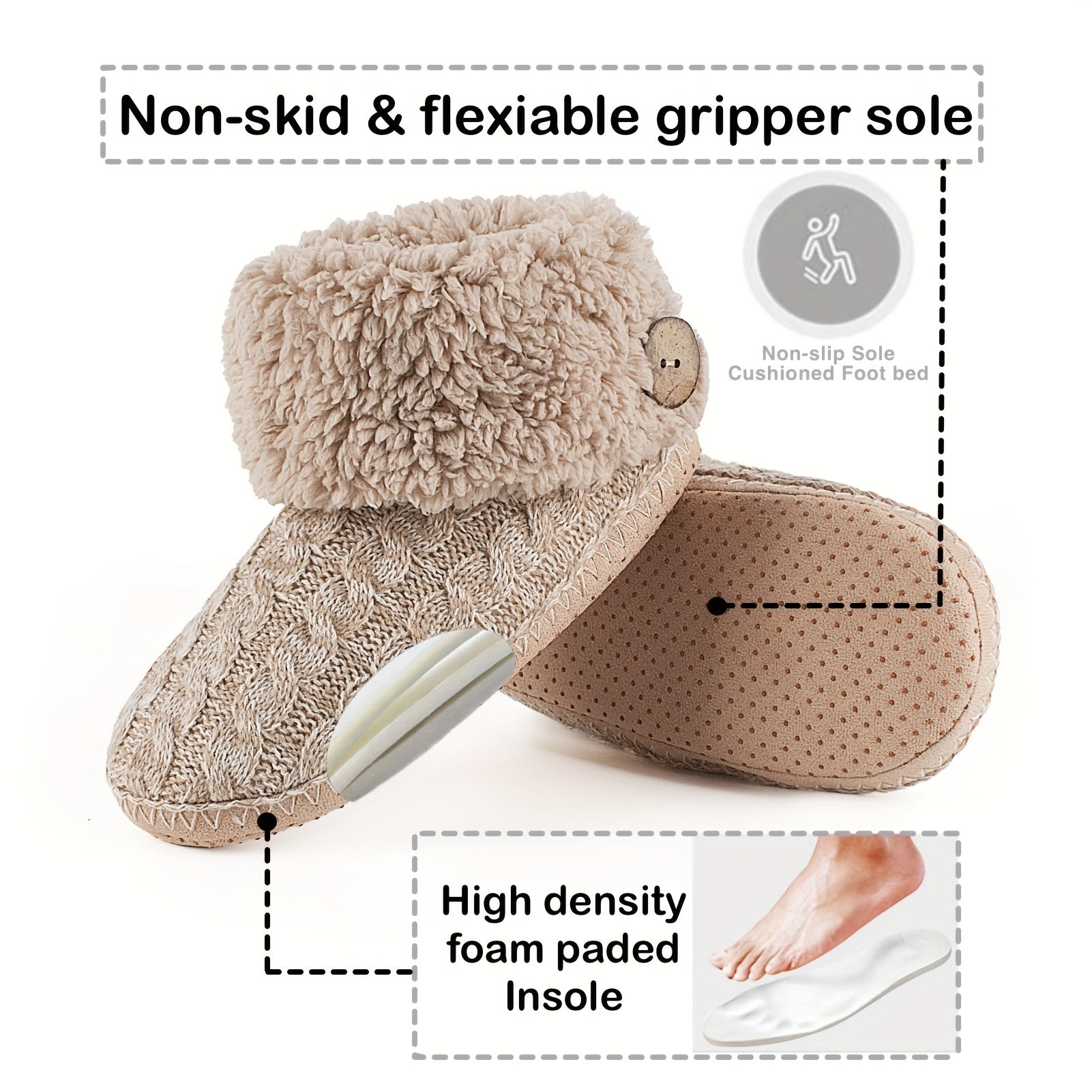 Women's Fuzzy Bootie Slippers