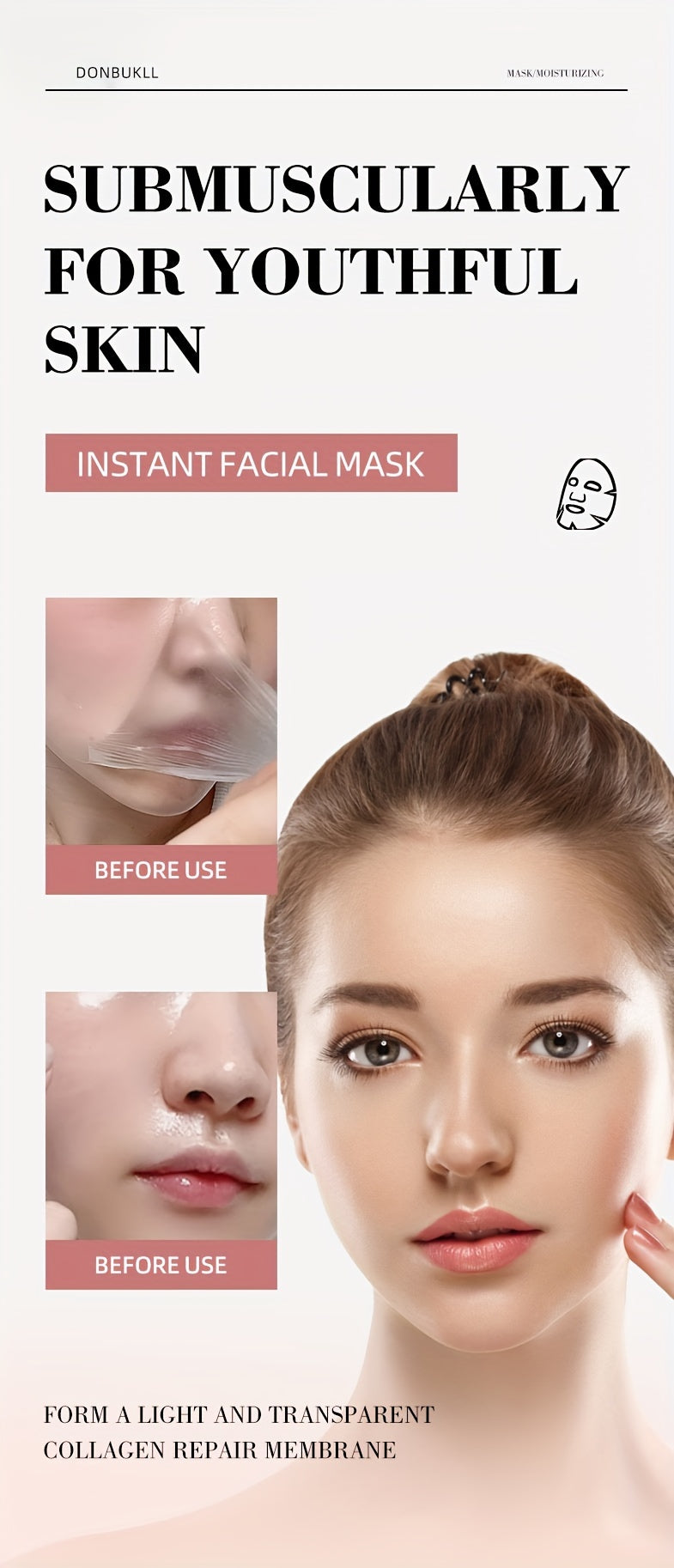 DONBUKLL Collagen Overnight Wrapping Peel Off Facial Mask Pack