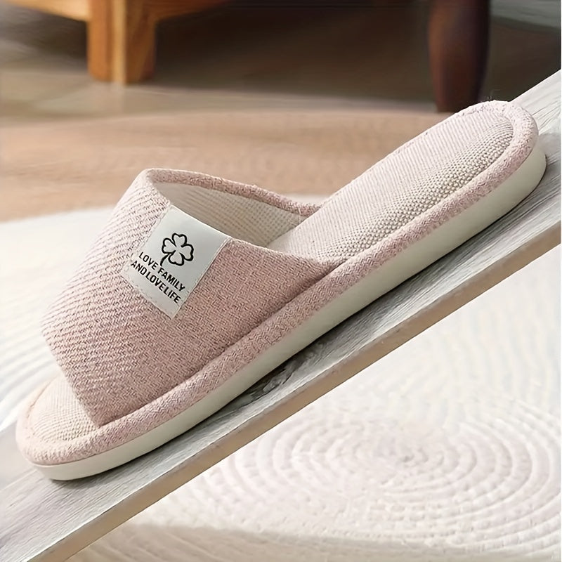 Cozy Women's Indoor Linen Slippers