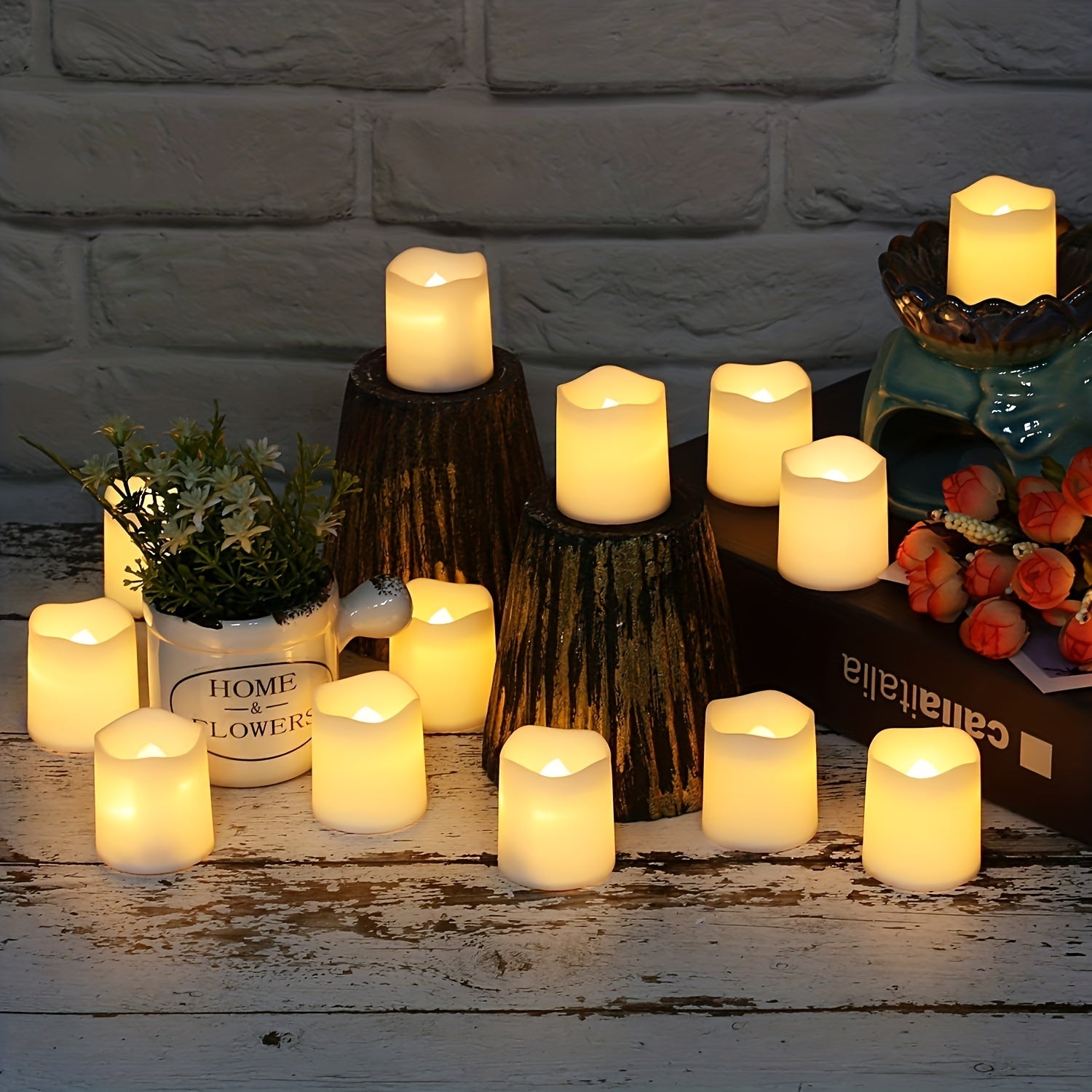 2/4/6pcs LED Lights Electronic Candles, 1.5-inch Night Light