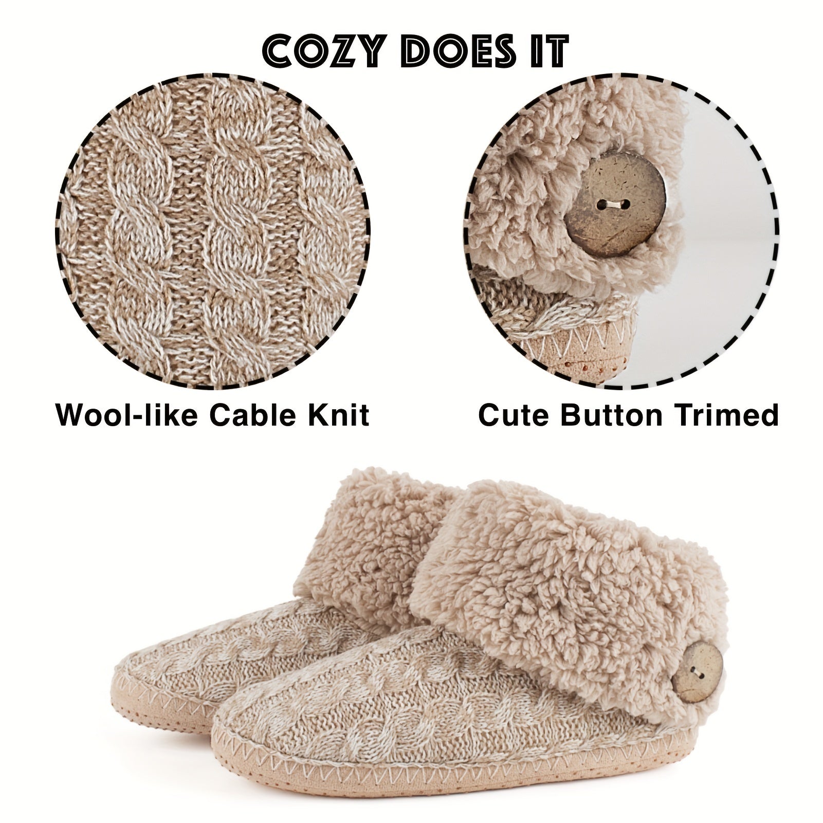 Women's Fuzzy Bootie Slippers