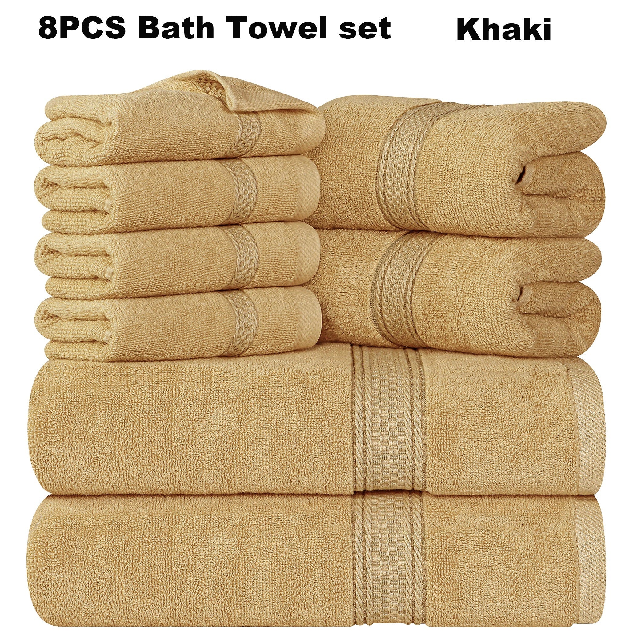 16pcs/8pcs Luxurious Soft Towel Set | 4 Bath Towels, 4 Hand Towels, 8 Washcloths