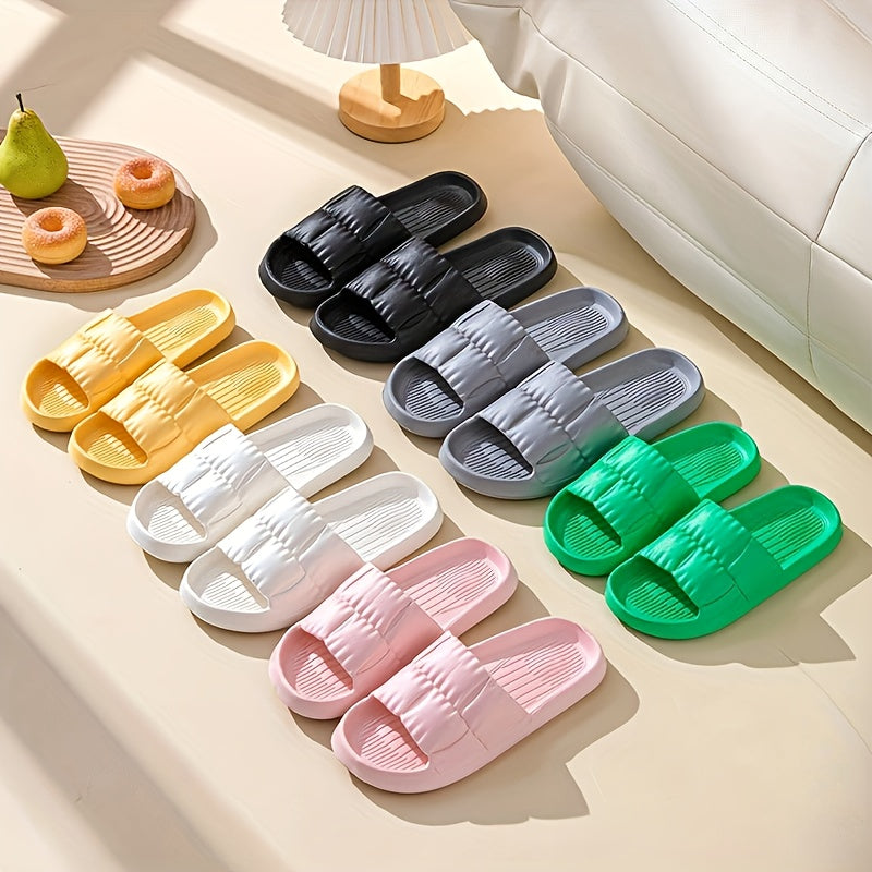 Elegant Women's Pillow Slides - Cushioned, Non-slip Footwear